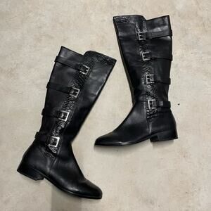 Michael Michael Kors Tamara Buckle Boots - Black - 10M